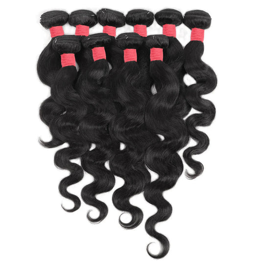 10 Bundles Deal -10A Indian Virgin Hair (Varied Length 12"-22") Straight/Body/Deep