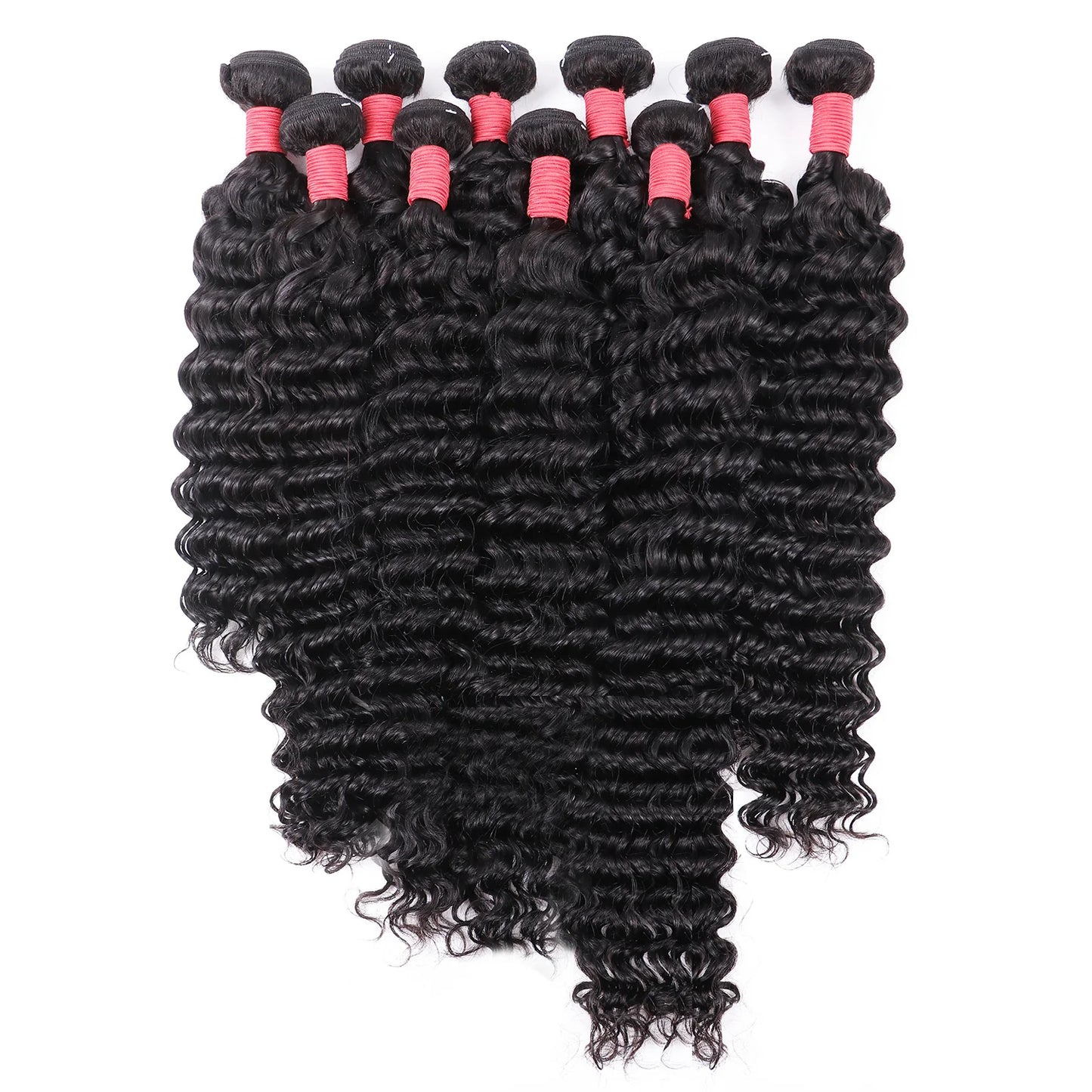 10 Bundles Deal -10A Indian Virgin Hair (Varied Length 12"-22") Straight/Body/Deep