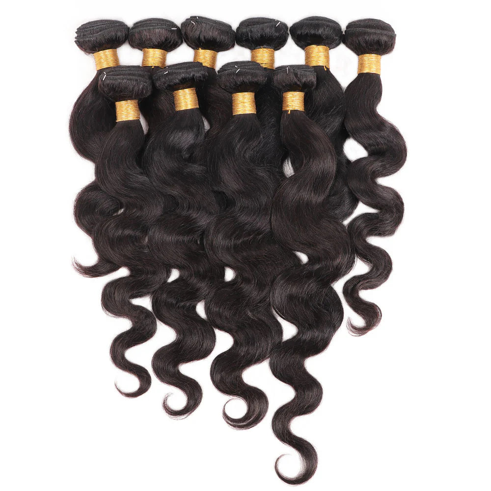 10 Bundles Deal - 8A Virgin Hair (Varied Length 18"-28") Straight/Body/Deep