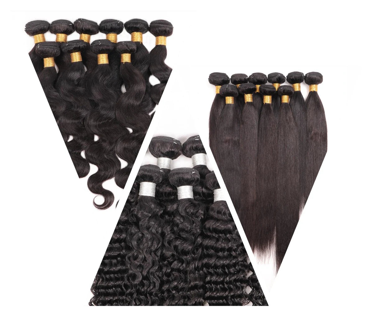 30 Bundles Deal - 8A Indian Virgin Hair (Varied Length 10"-28") Straight/Body/Deep