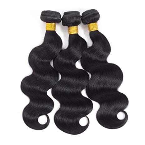 8A Body Wave Brazilian Virgin Human Hair Bundle in Natural Black