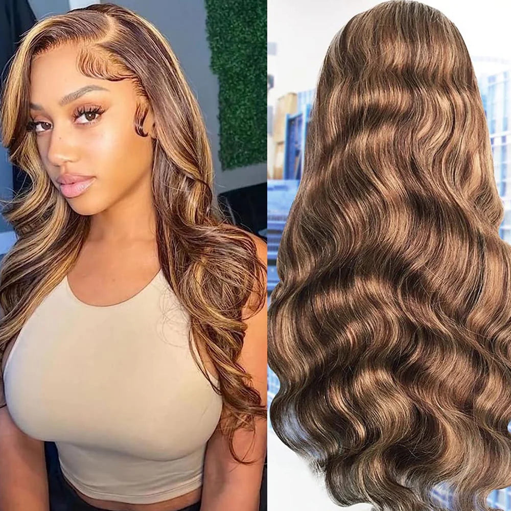 Body wave Highlight Honey Blonde 13*4 Wigs