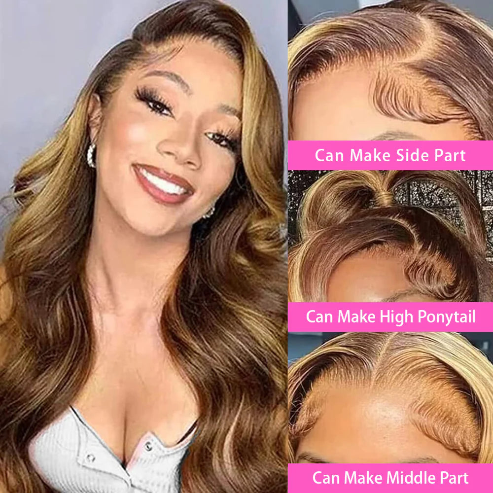 Body wave Highlight Honey Blonde 13*4 Wigs