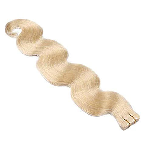 10A Blonde Body Wave Tape Ins Human Hair Extension #613