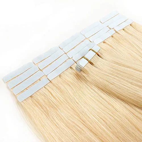 10A Blonde Body Wave Tape Ins Human Hair Extension #613