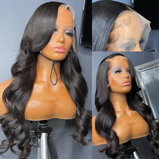 Body Wave Wigs 13x6 Lace Front 180% Density Pre-Plucked Virgin Human Hair