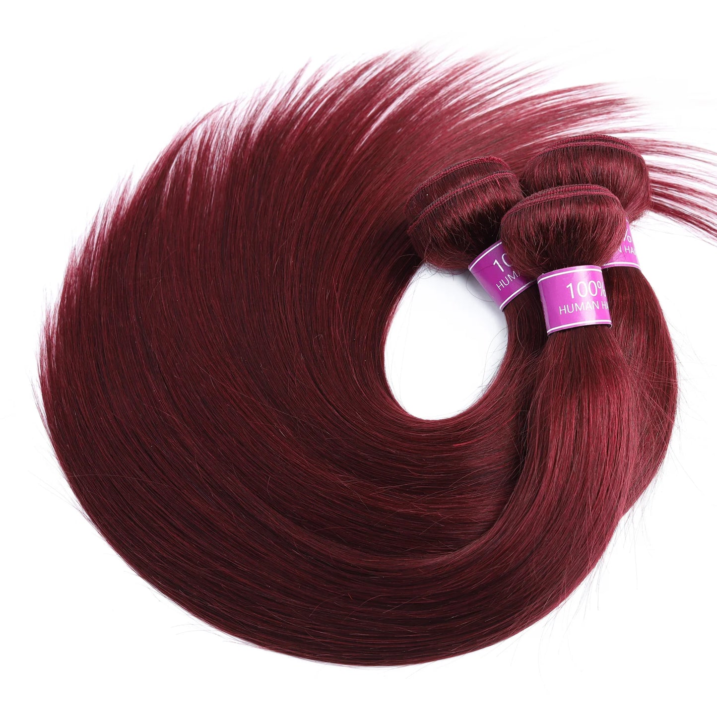 99J Red Wine Burgundy Color Straight Hair Bundle