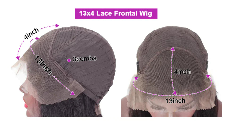 Deep Wigs 13x4 Transparent Lace Front 150% Density Pre-Plucked Virgin Human Hair