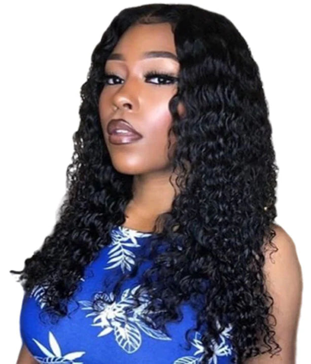 8A Deep Wave Brazilian Human Hair Bundle Natural Color