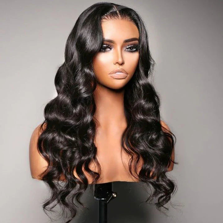 Loose Wavy Glueless Wigs 13x4 Lace Front Pre-Plucked Virgin Human Hair