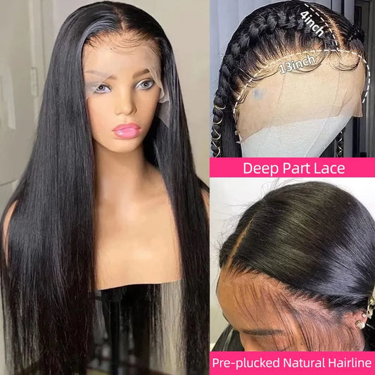 8A Straight Wigs 13x4 Lace Front 130% density