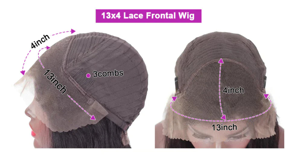 8A Straight Wigs 13x4 Lace Front 130% density