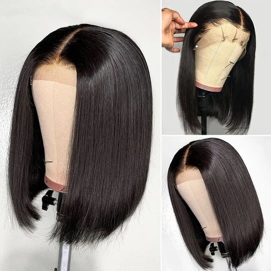 4x4 Lace Closure Short Bob Wigs Straight Hair Wigs