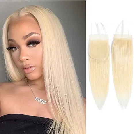 #613 Straight Blonde HD Lace Closure 4"x4"