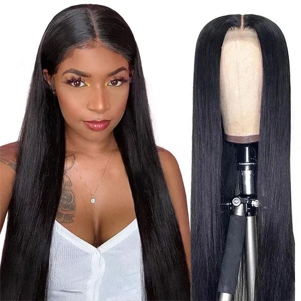 4X4 Lace Closure Straight Wigs Virgin Human Hair