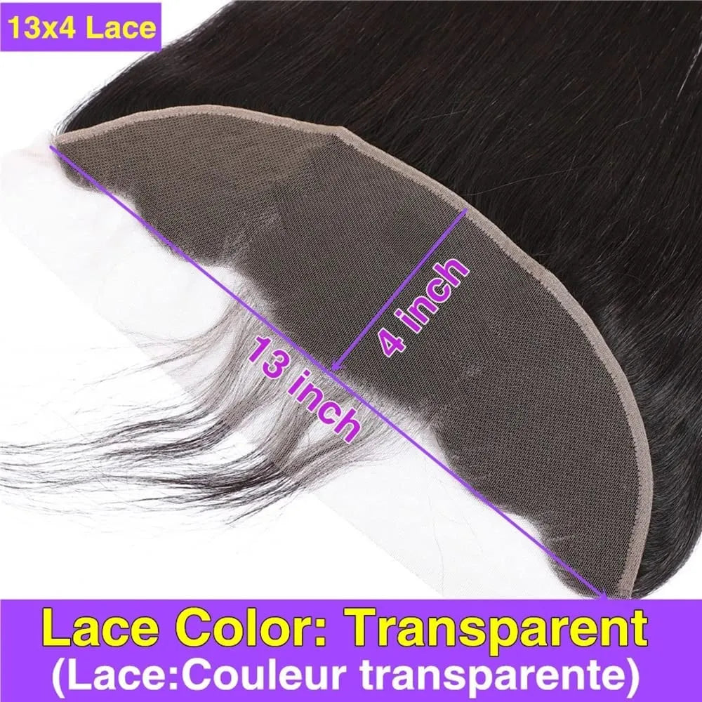 13*4 Straight Human Hair Lace Frontal