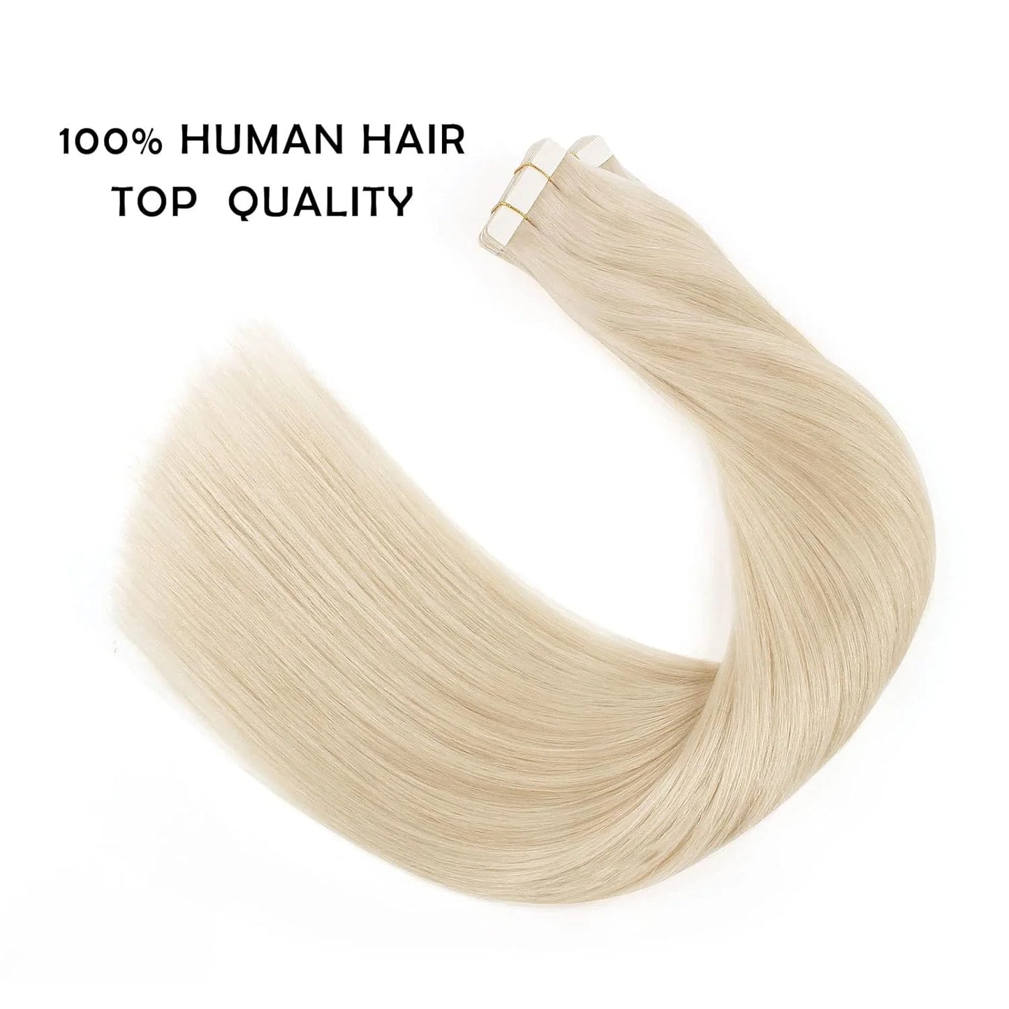 10A Blonde Straight Tape Ins Human Hair Extension #613