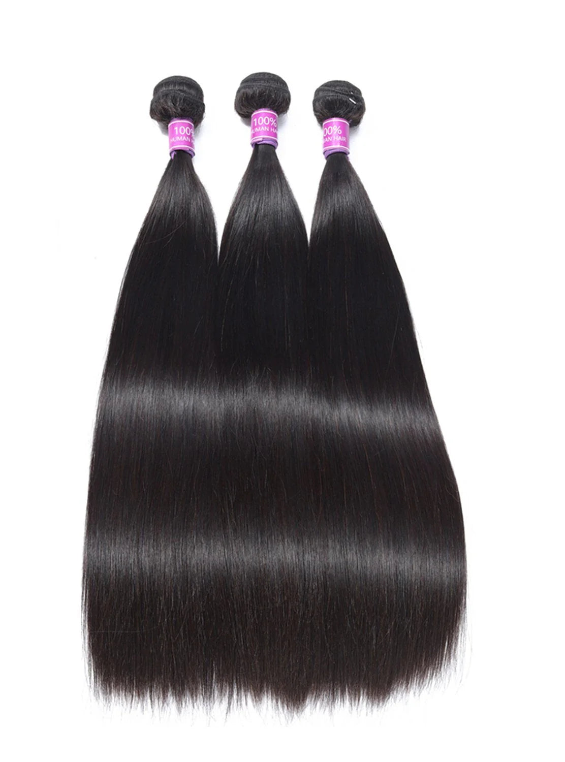 8A Brazilian Straight Human Hair Bundle Natural Black